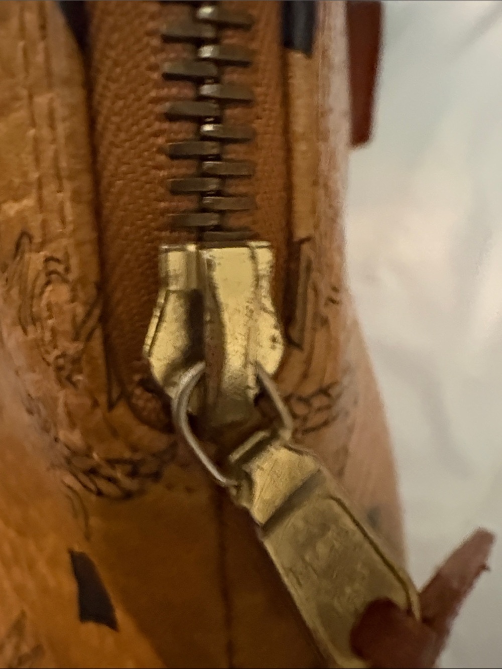 MCM Cognac Visetos Dome Satchel in Cognac and Brown - Picture 14 of 15